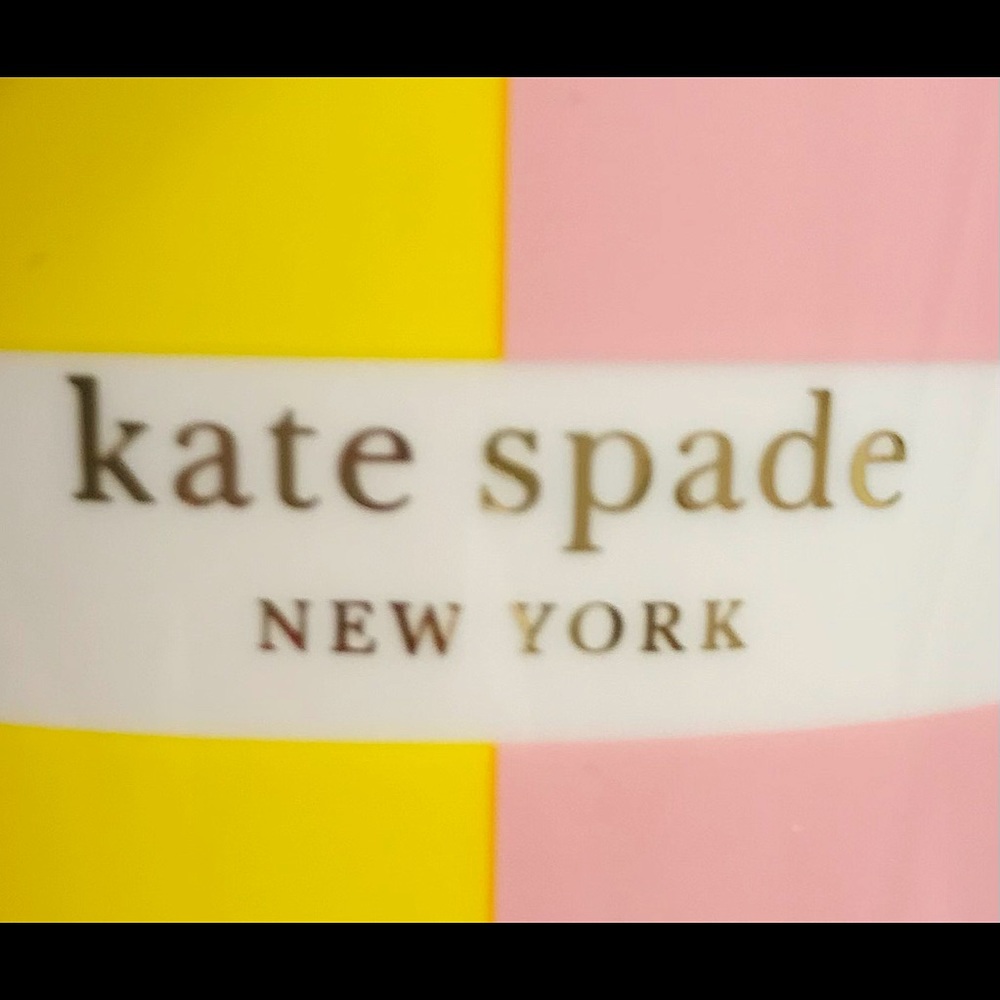 🆕🔥RARE KATE ♠️SPADE 16 FL OZ.SUPER CUTE&REALLY BEAUTIFUL 2TONE STRIPED TUMBLER - Picture 2 of 16